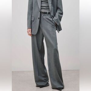 NEW Nili Lotan Johan Pants Heather Grey Size 8